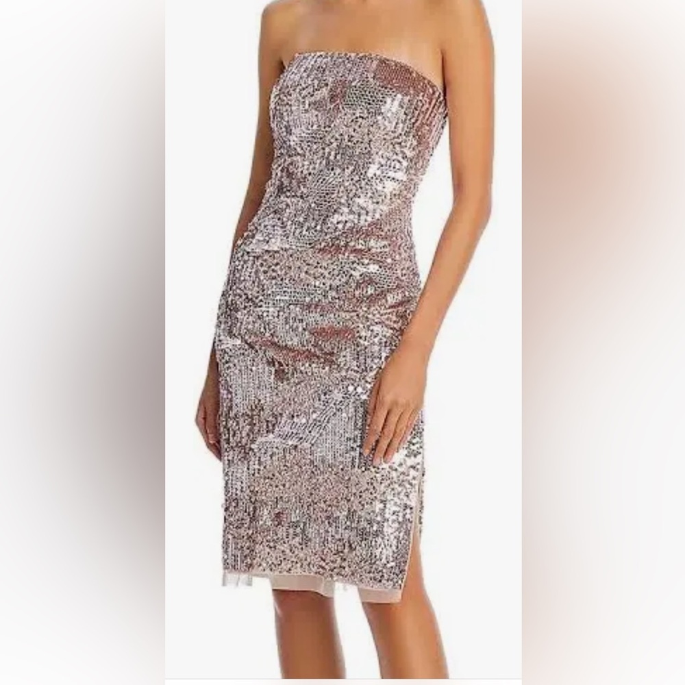 Liv Foster Women’s Midi Strapless Sequin Dress Party Prom Size 12 - NWT NWT!